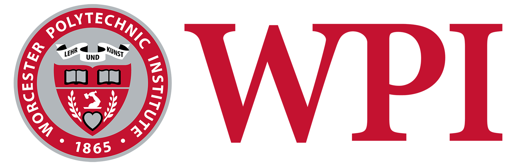 WPI Logo in red with color seal