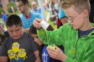 Attendees enjoyed learning how to make slime with common household products.