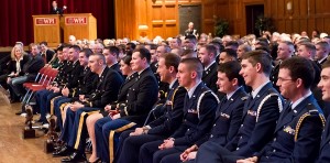 Alden Hall was filled for the ROTC award program.