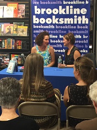 Michelle Ephraim and co-author Caroline Bicks during a reading at the Brookline Booksmith earlier this month.