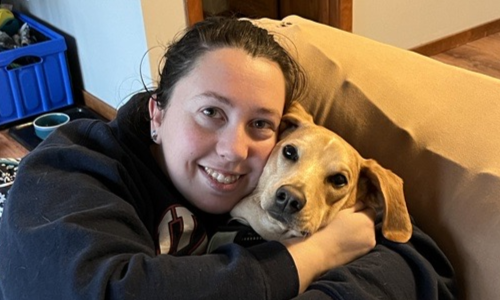 Heather LeClerc and her dog