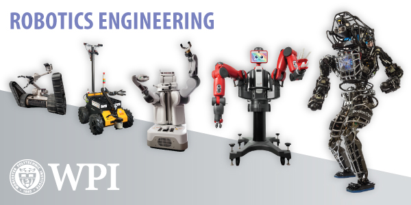 Various images of robots at Robotics Engineering WPI alt