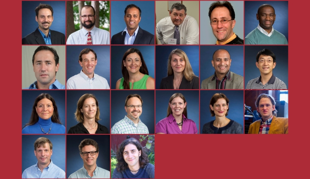 a collage of photos of the 21 recipients of tenure and promotion awards