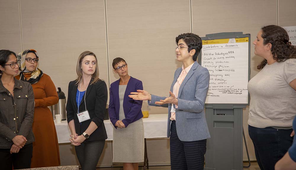 Participants in discussion during the 2019 STEM faculty launch.