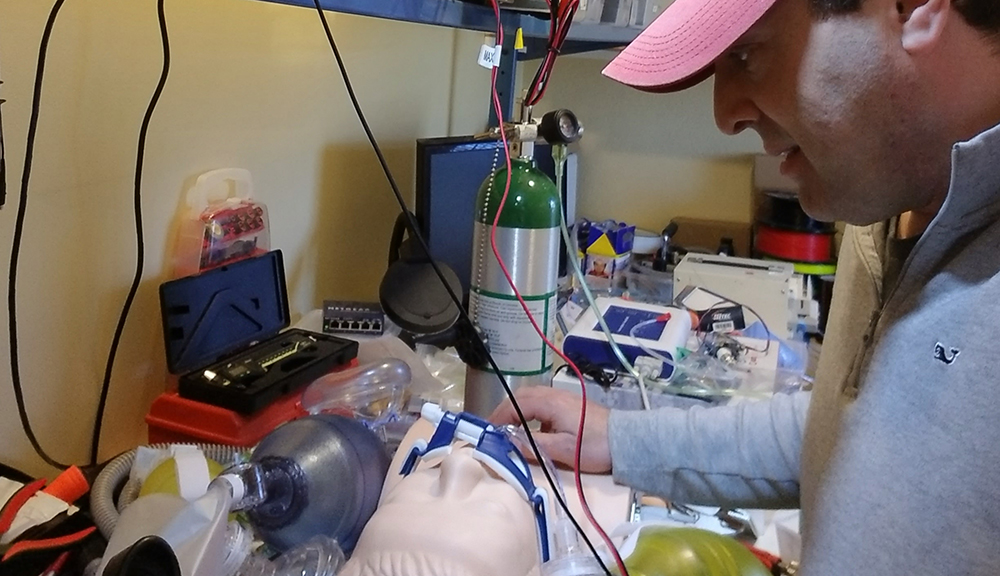 Professor Greg Fischer creating low-cost ventilators.