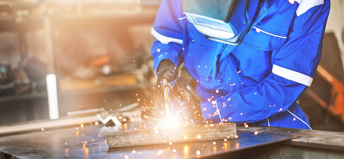 Welder doing what they do best