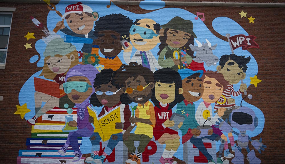 WPI mural diversity on campus