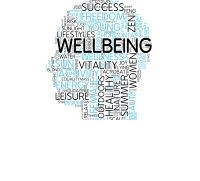 head with words about wellbeing