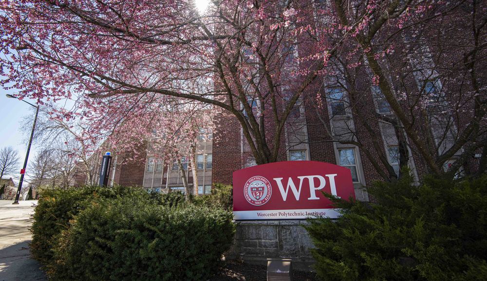 WPI Campus in spring