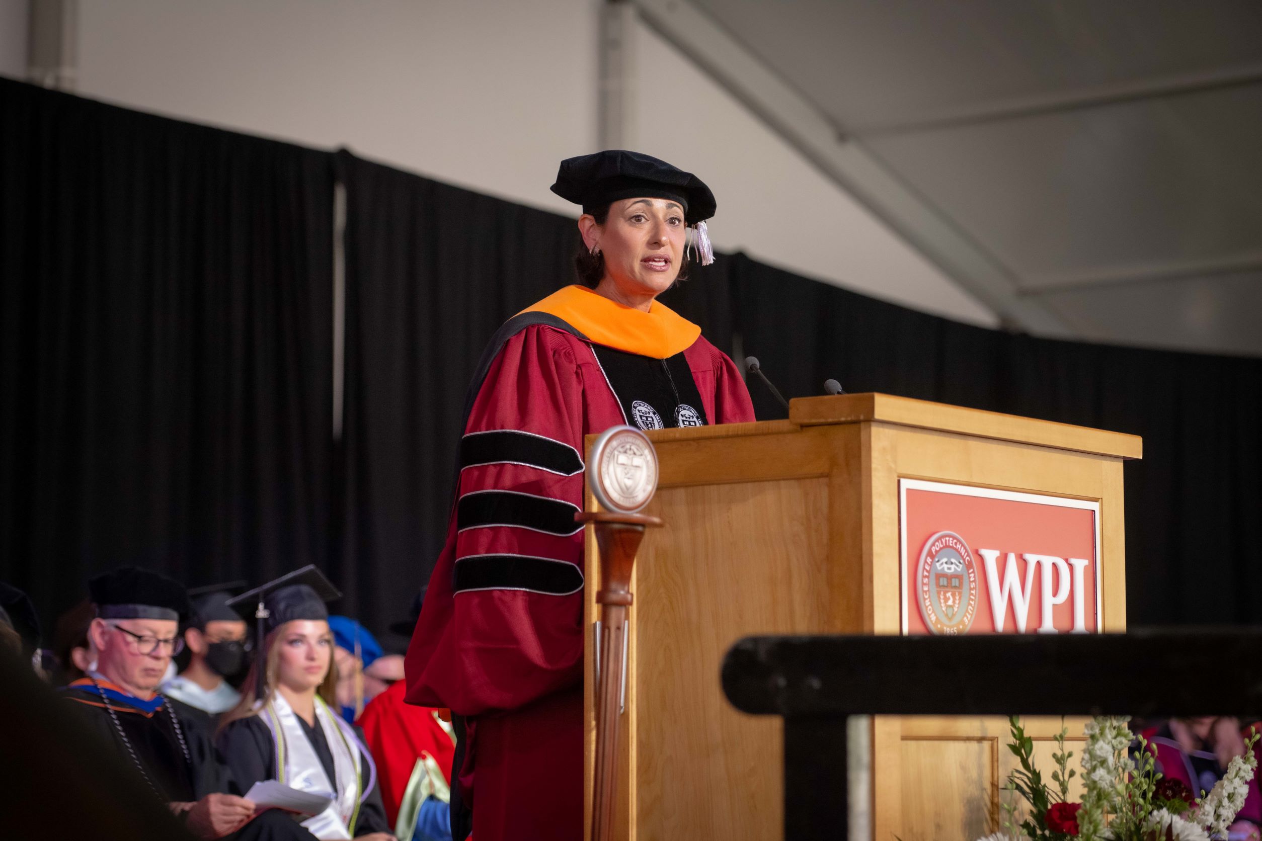 Rochelle Walensky delivers the Commencement address at WPI