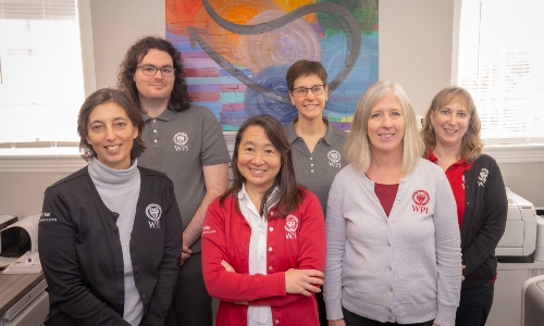 Group of six individuals from the WPI STEM center