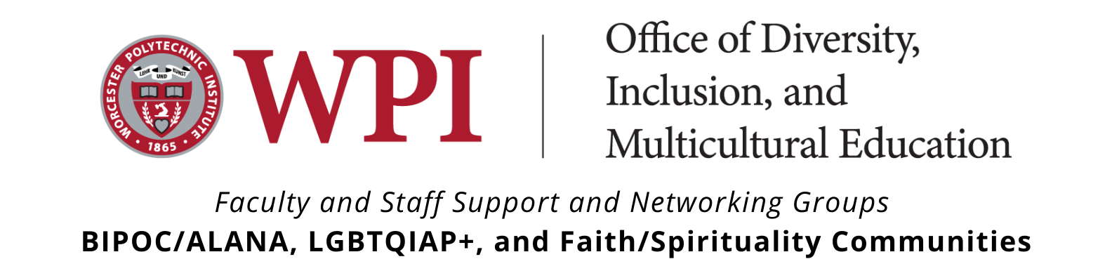 ODIME Logo with Faculty Staff Affinity Support and Networking Groups listed underneath