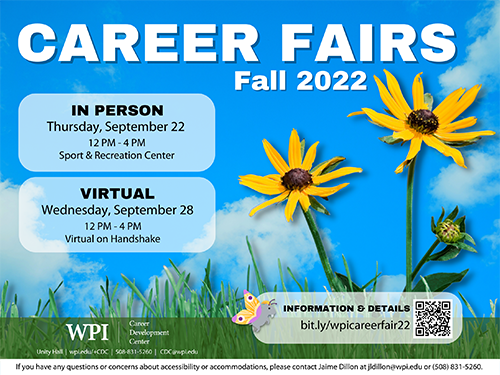 Fall Career Fair Poster September 2022