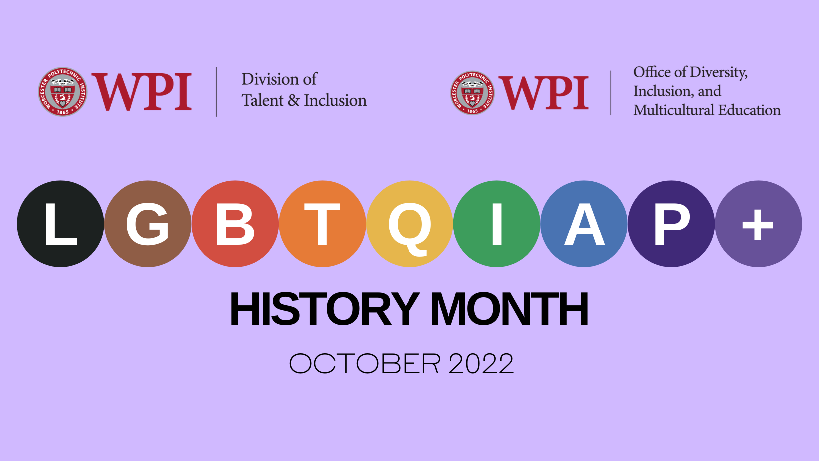 LGBTQIAP+ History Month 2022 Banner alt