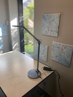 Desk with window and lamp in Interview Room