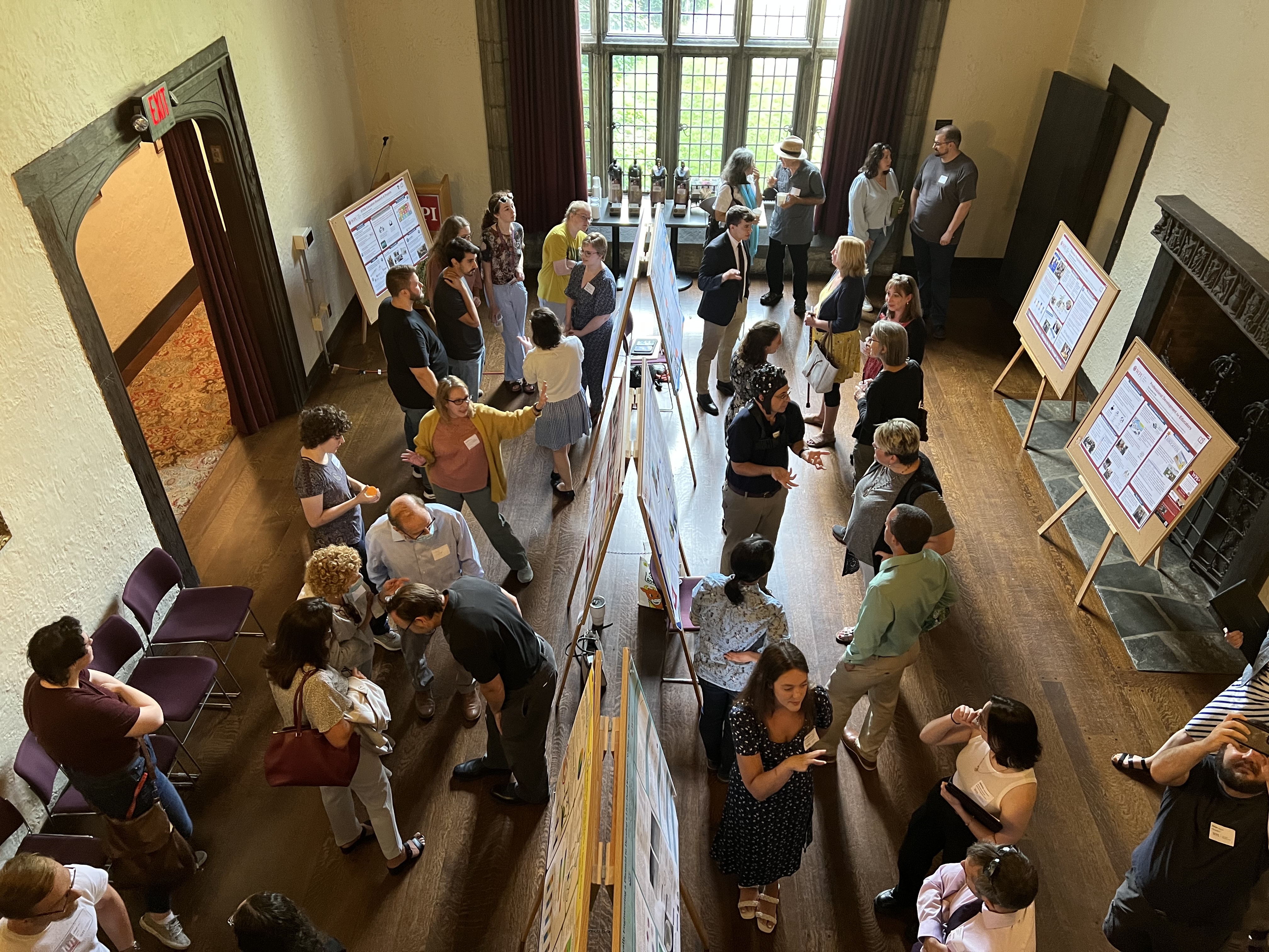 aerial view of poster session