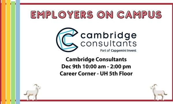Tabling in the Career Corner - Cambridge Consultants
