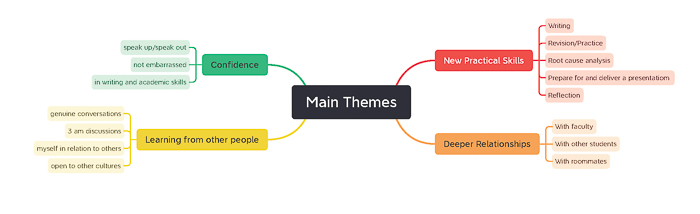 ripple effect map showing student learning