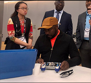 will.i.am examines XRP, an open-source robotics platform