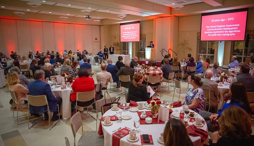 Staff members who have worked at WPI for increments of five years were honored at the Long Service Award dinner.