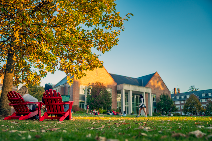 Students on Quad in Fall