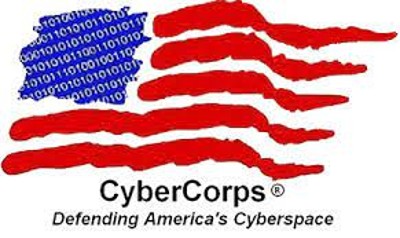 Cyber Corps logo graphic image of an American flag