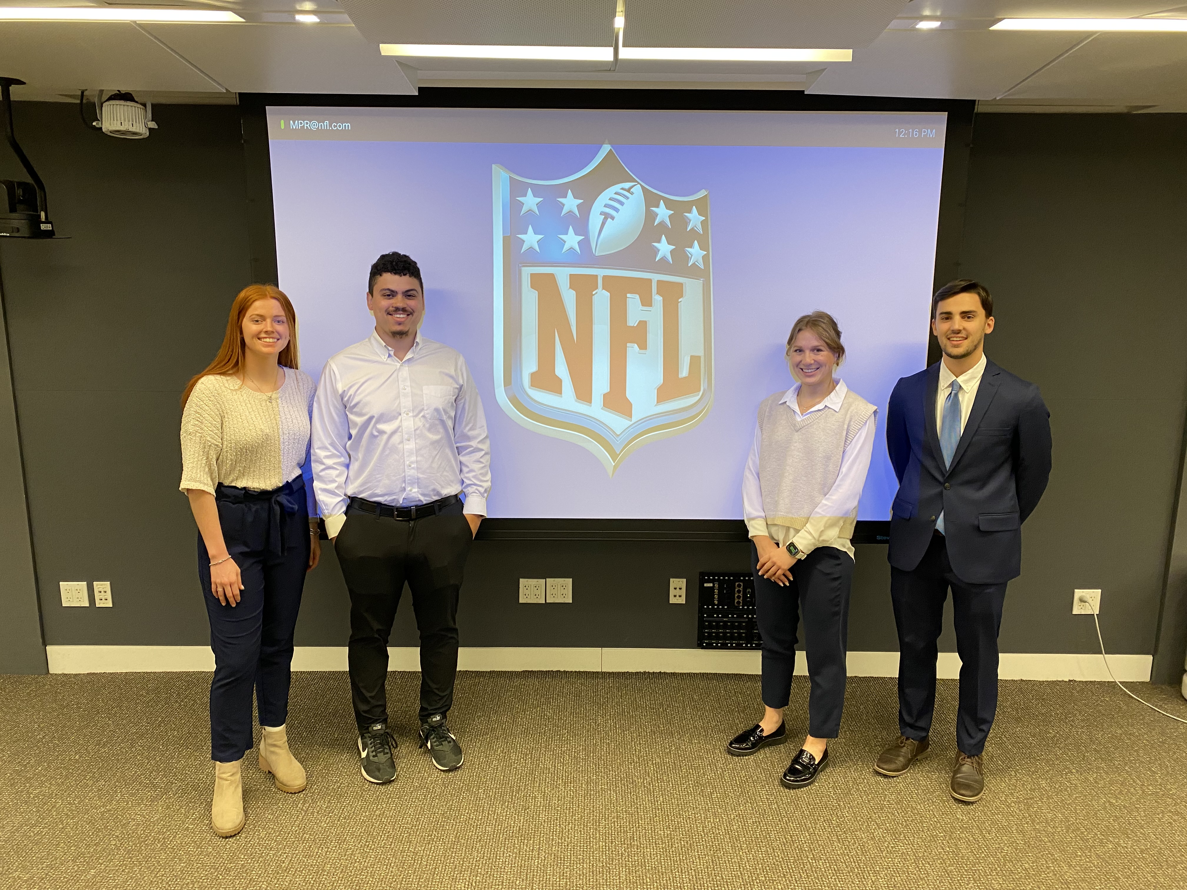 MQP Student Presenting NFL Project