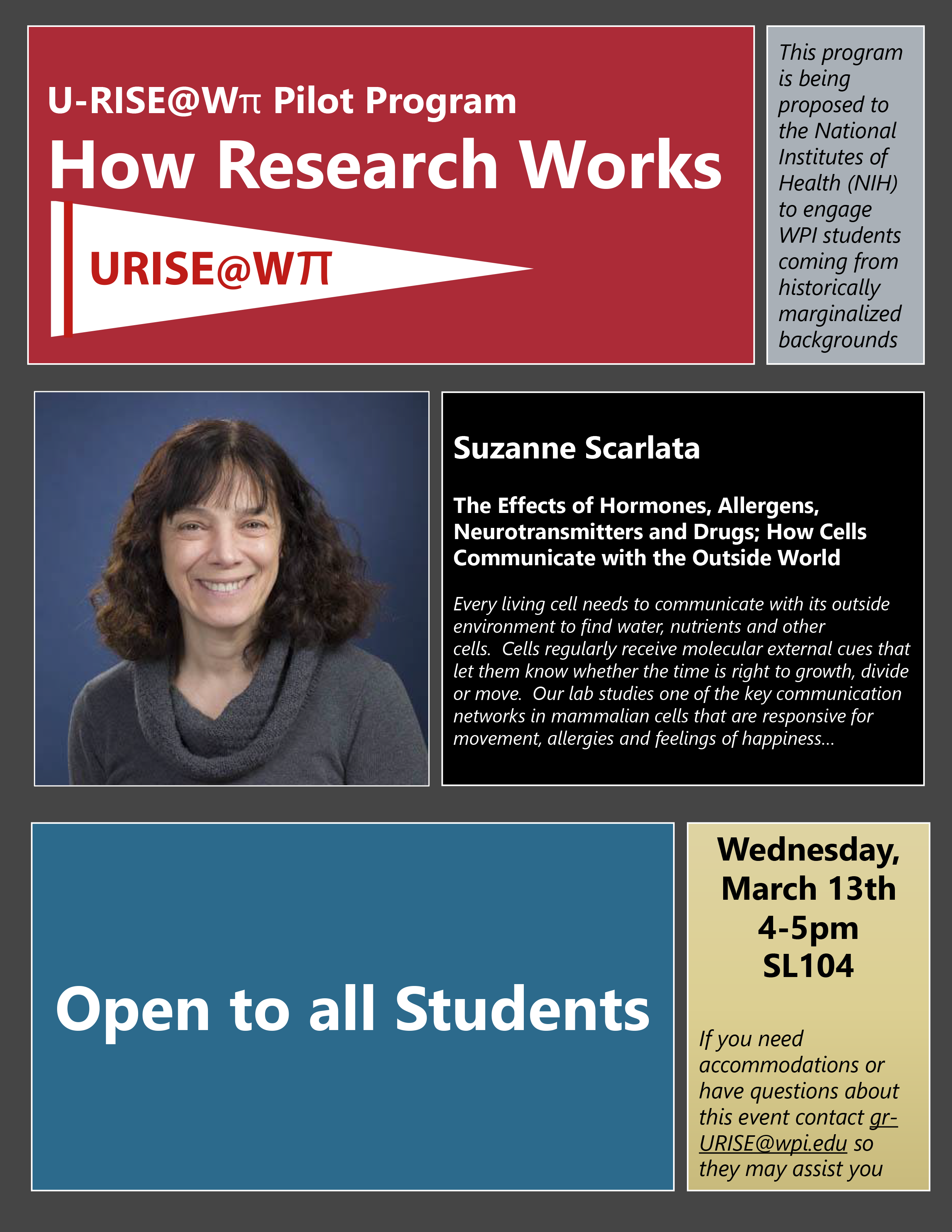 A flyer for the URise Lecture