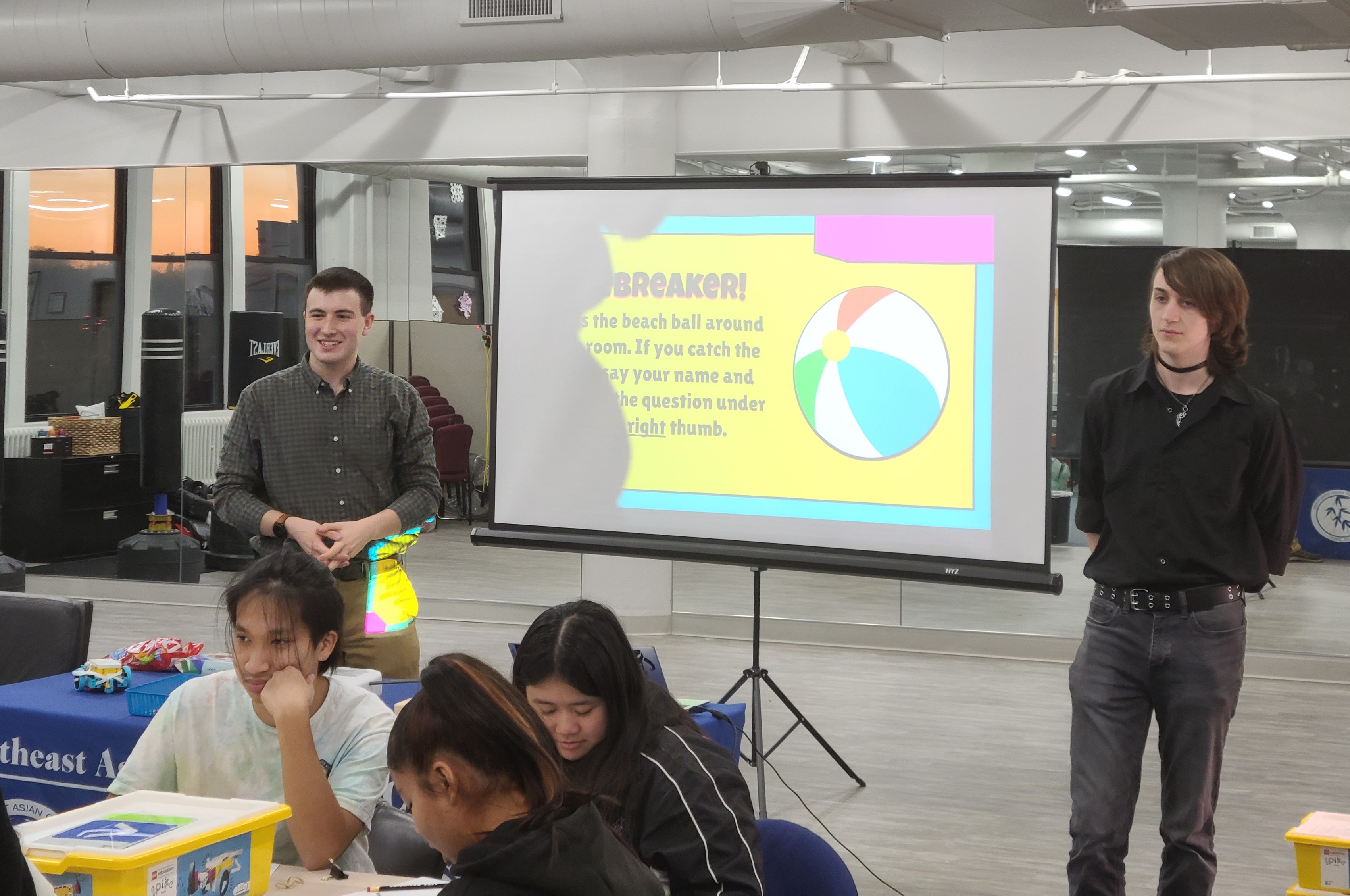 WPI students in the Teacher Preparation Program present their STEM lesson at Southeast Asian Coalition of Central MA.