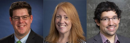 From left, Eric Young, Susan Roberts, Andrew Teixeira