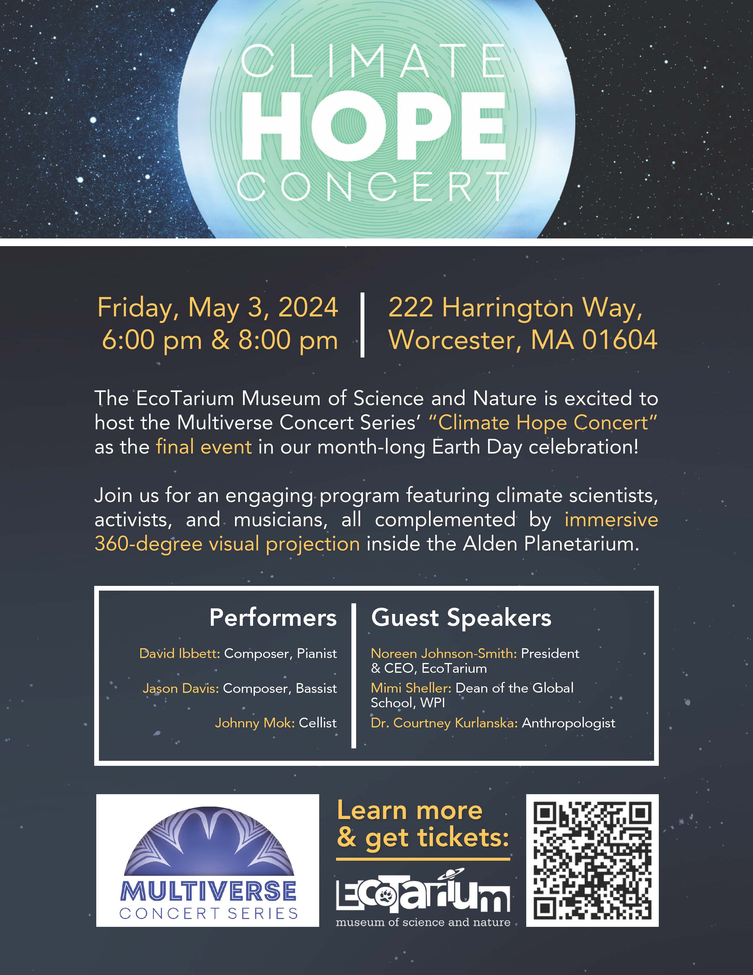 Climate Hope Concert at the EcoTarium Museum of Science &amp; Nature