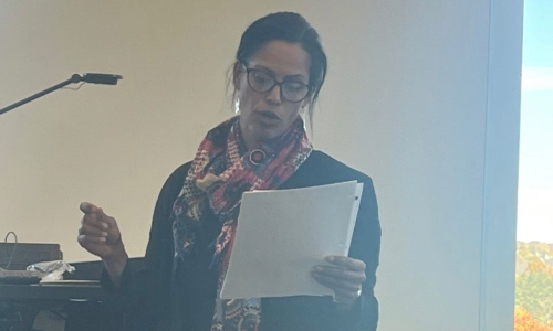 Staff speaking at WPI DEIB lunch and learn