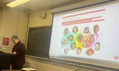 Staff speaking at WPI DEIB lunch and learn