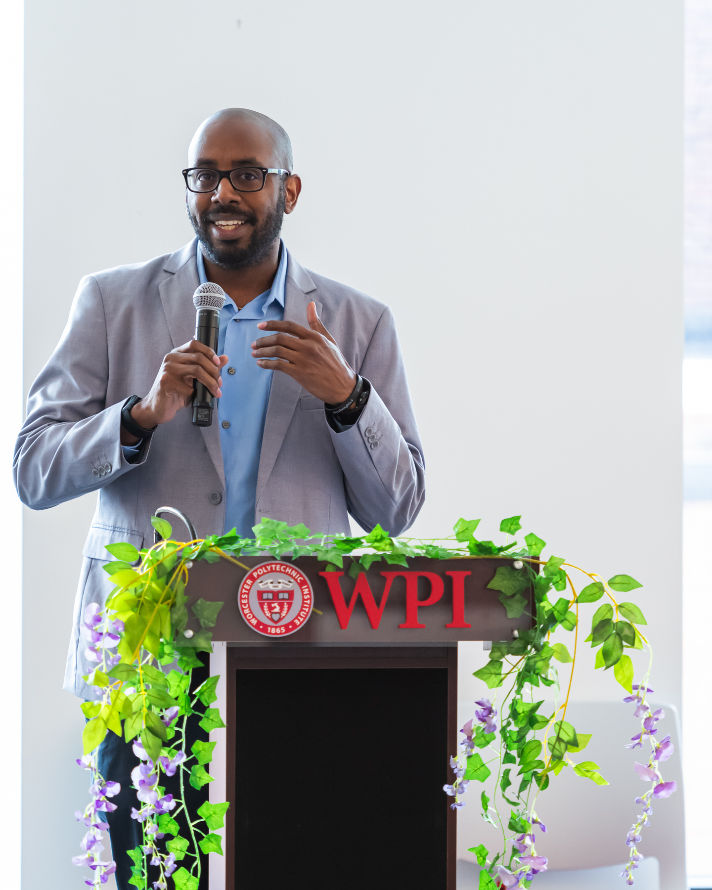 Arnold Lane speaking at Lavender Commencement 2024.