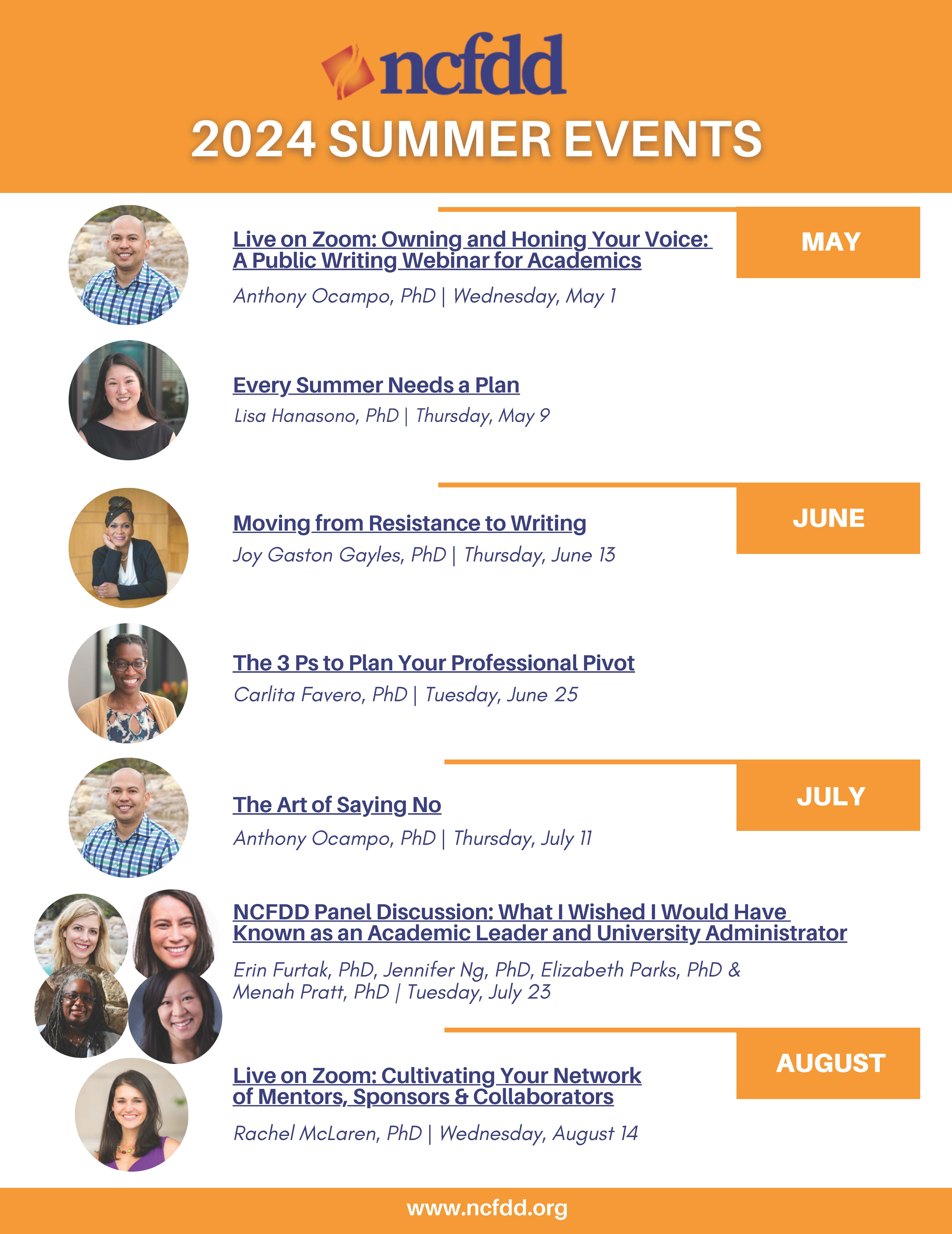 ncfdd 2024 Summer Events