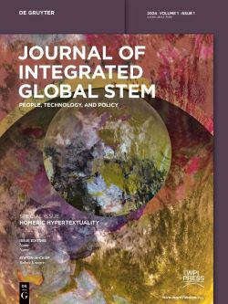 deGruyter Journal cover with purple and green abstract images