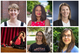 head shot photos of six faculty authors