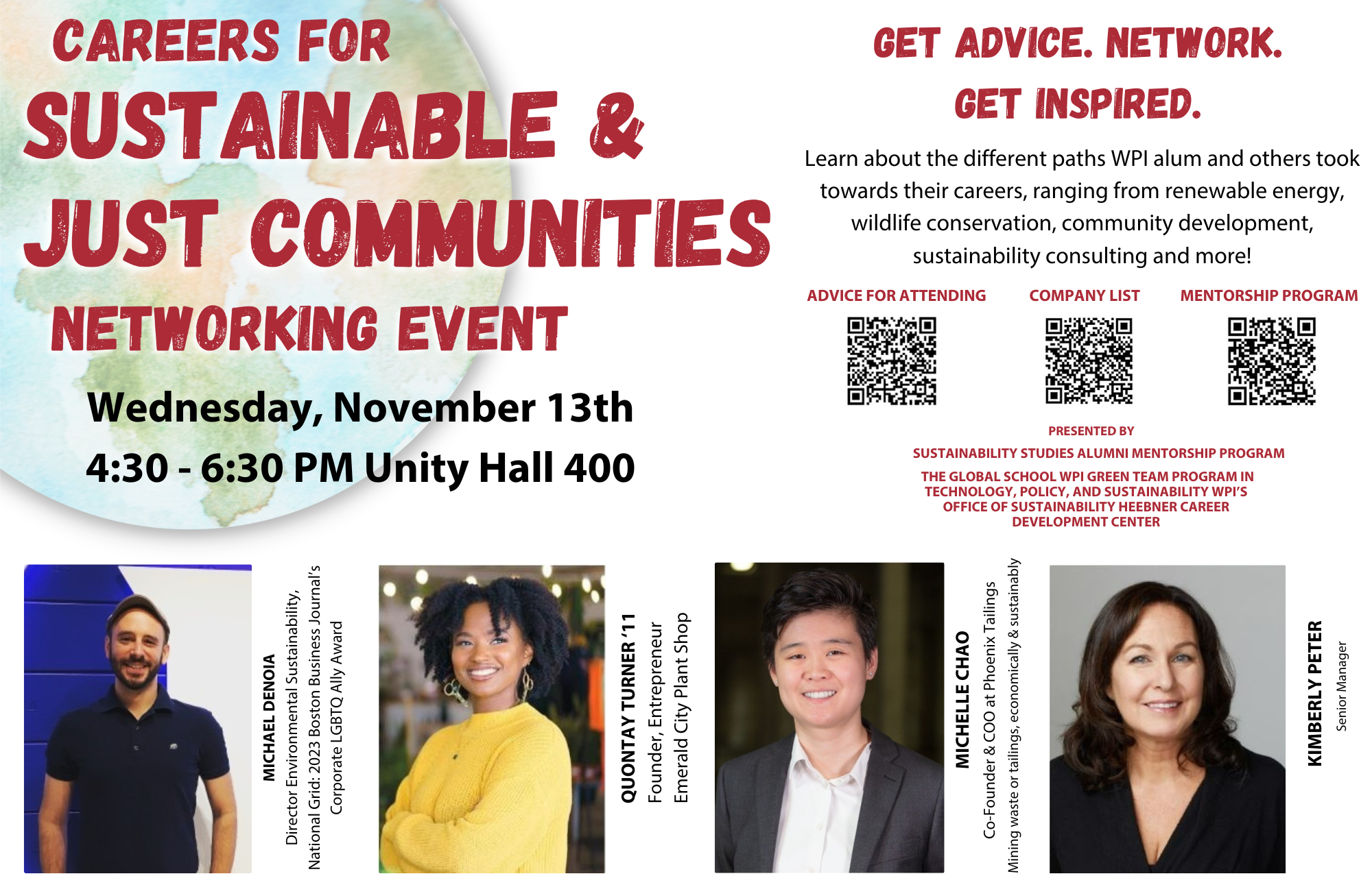 Sustainability Careers event flyer
