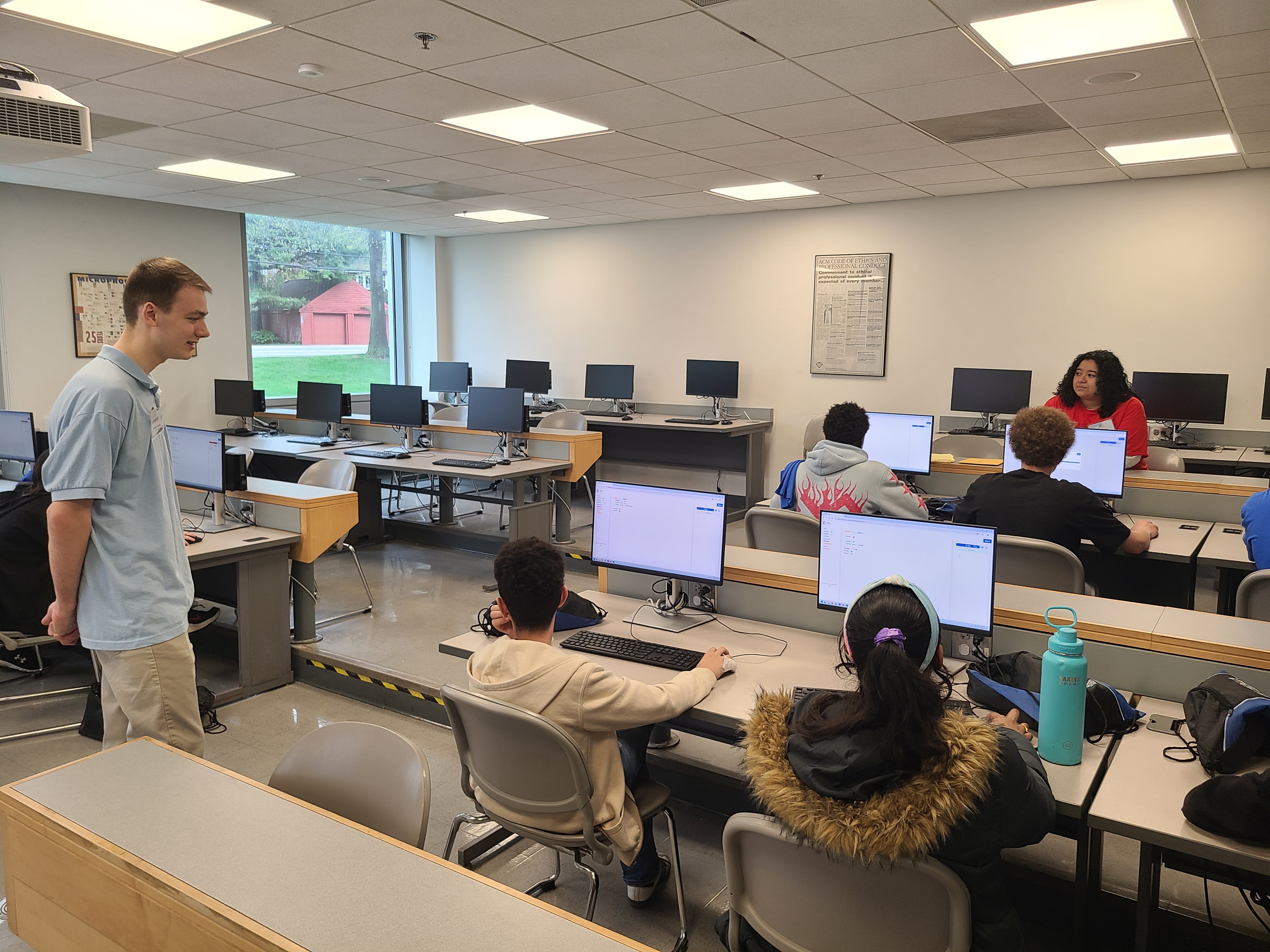 Wilson Gramer, Computer Science, facilitated WIPPLE Music Coding workshop.