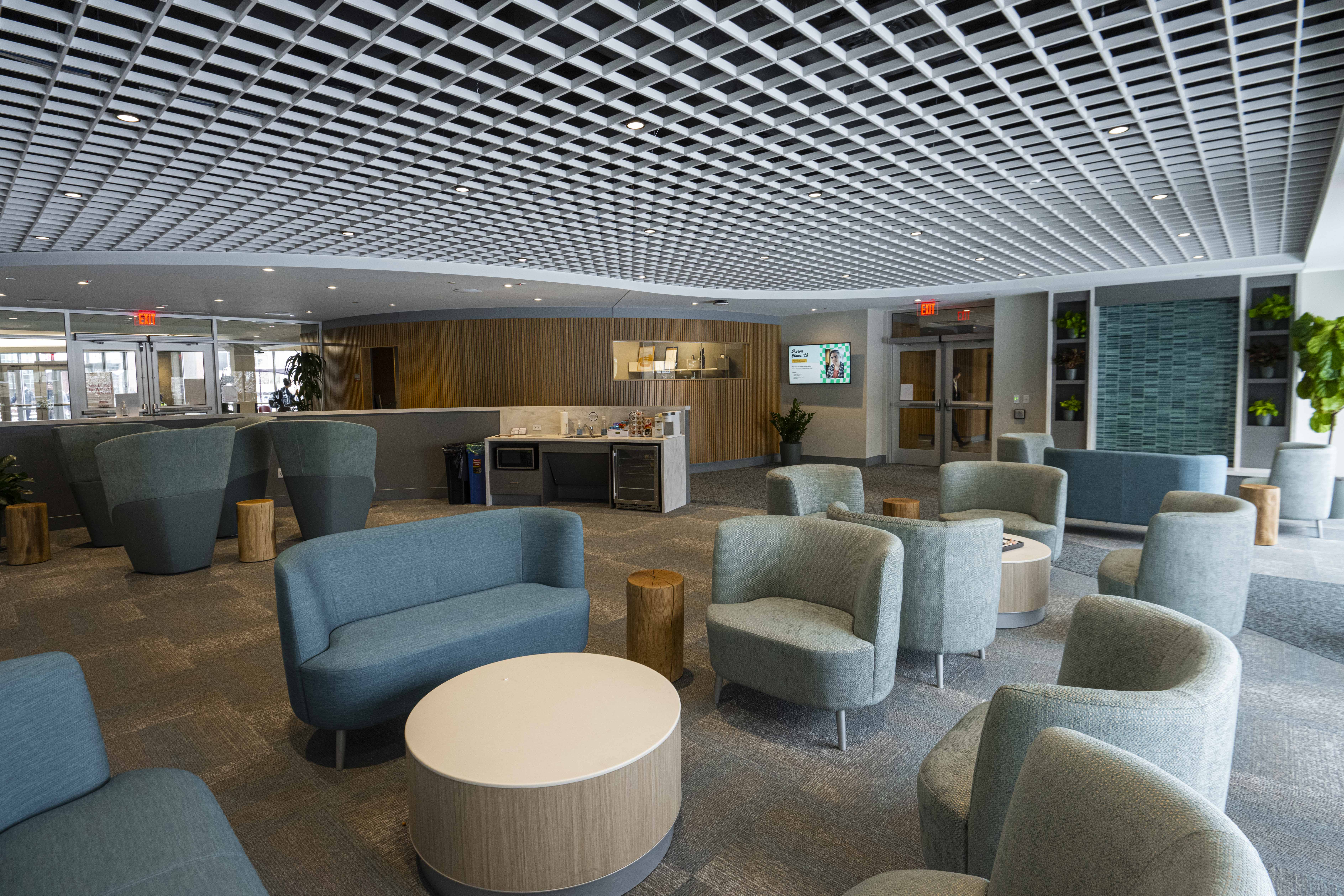 Overhead view of CWB Hub seating