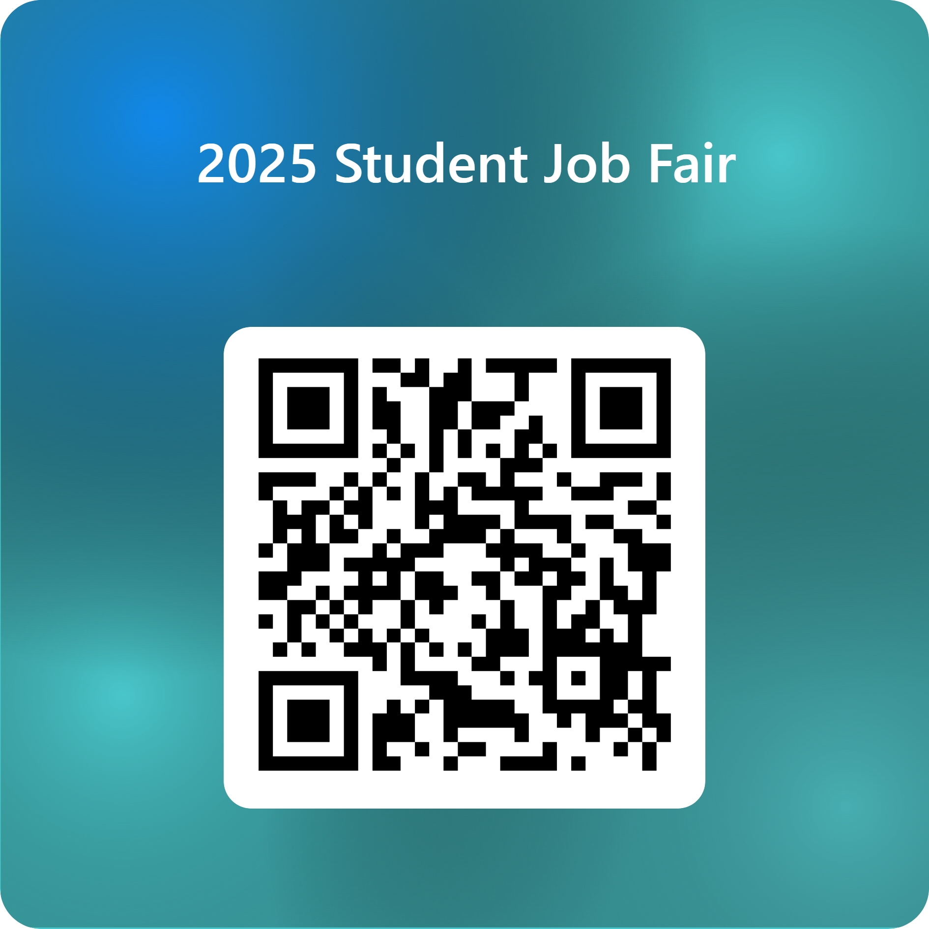 QR code for 2025 Student Job Fair Dept Registration