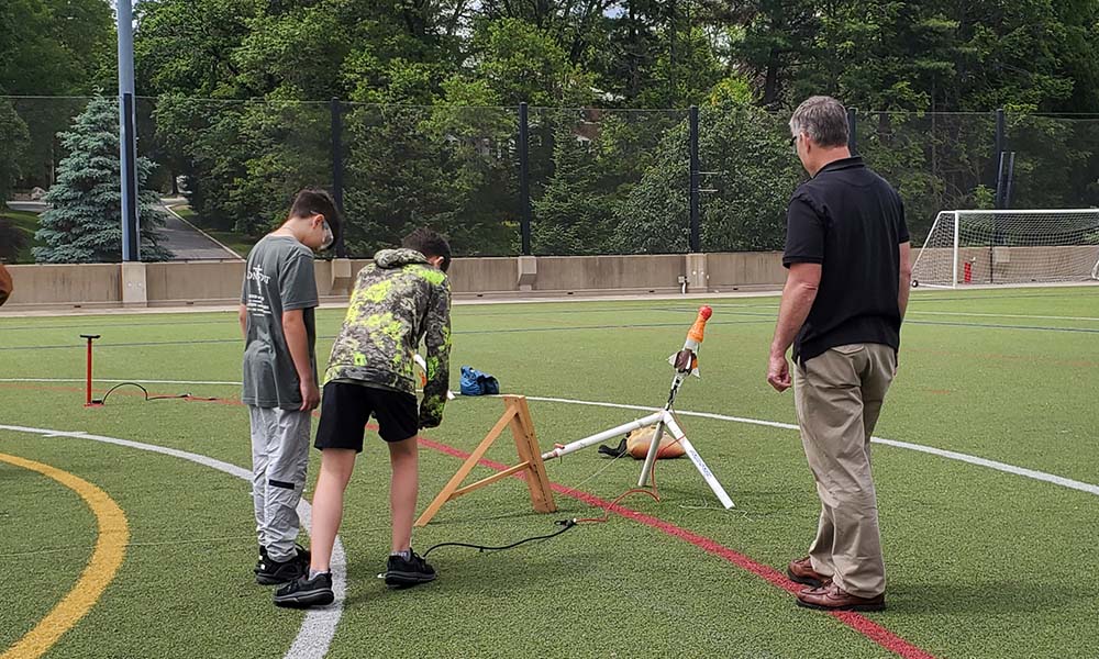 Getting the rocket ready to launch