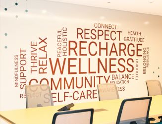 Wellness Word Cloud Wall in CWB