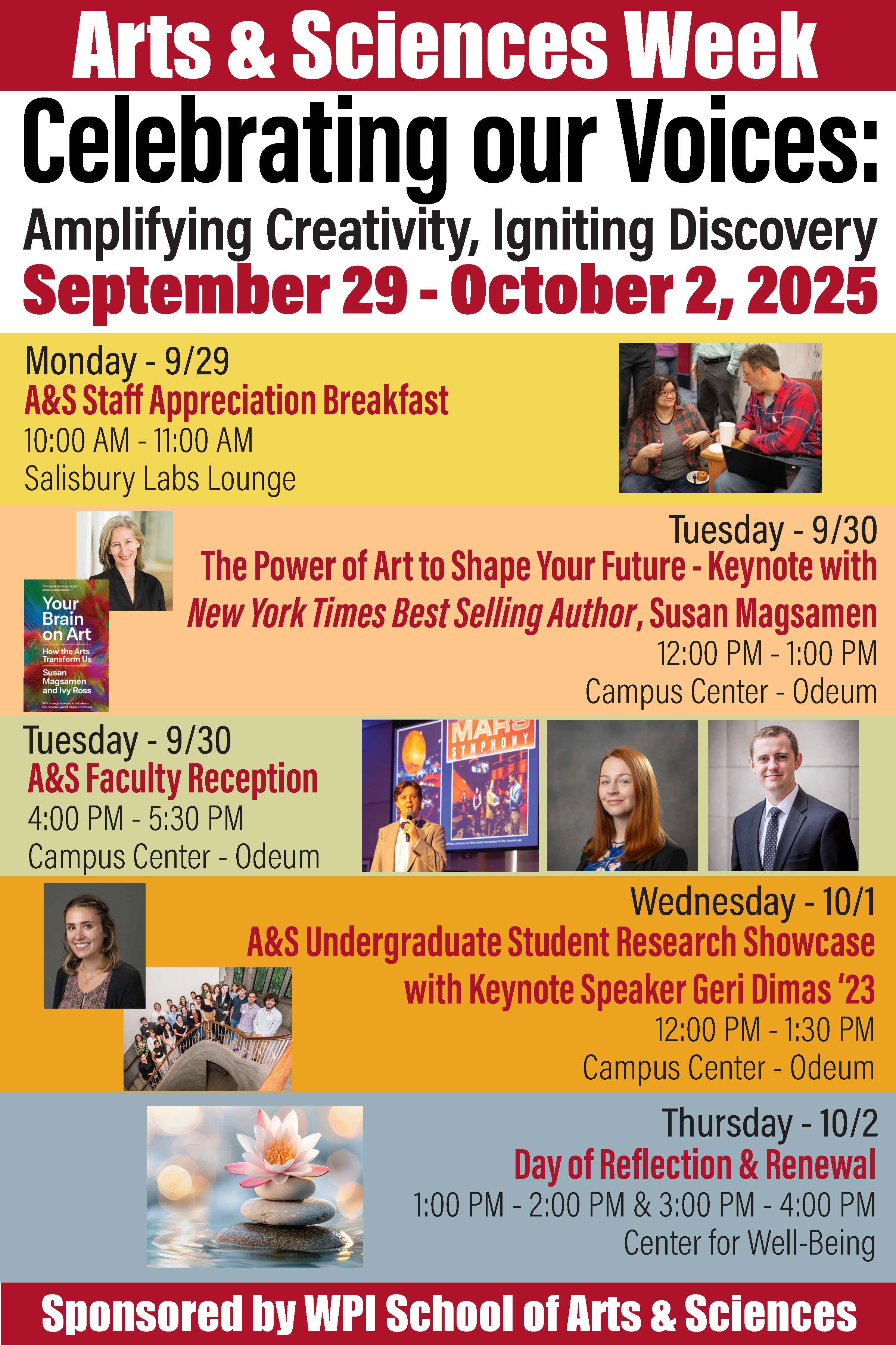 Arts &amp; Sciences Week Schedule
