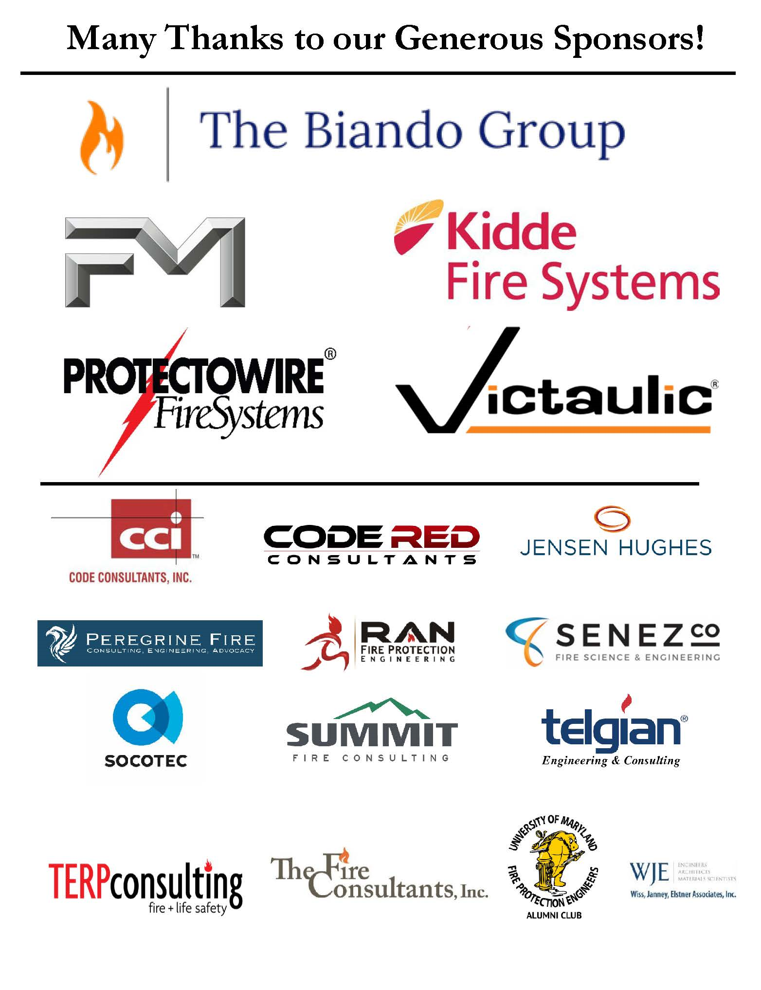 Thanks to our Sponsors!