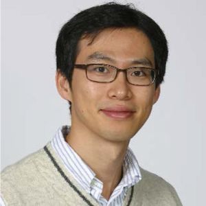 Kyumin Lee wears eyeglasses and an off-white sweater in a formal portrait. He was part of a research team developing a DNA test for shark body parts.