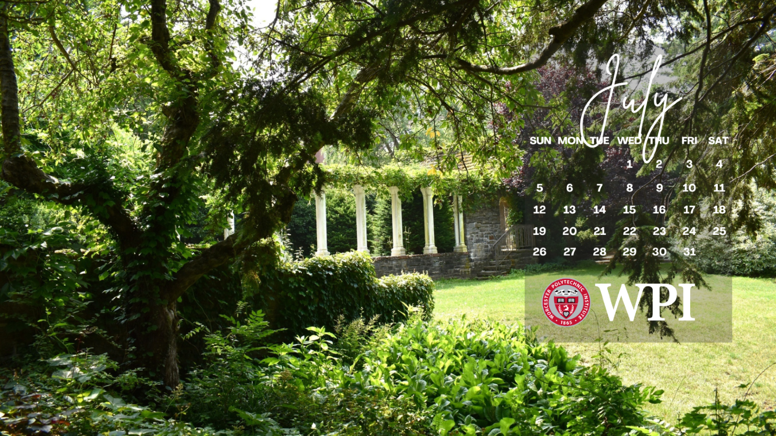 July 2026 Calendar - Higgins House gardens