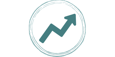 increasing arrow in circle