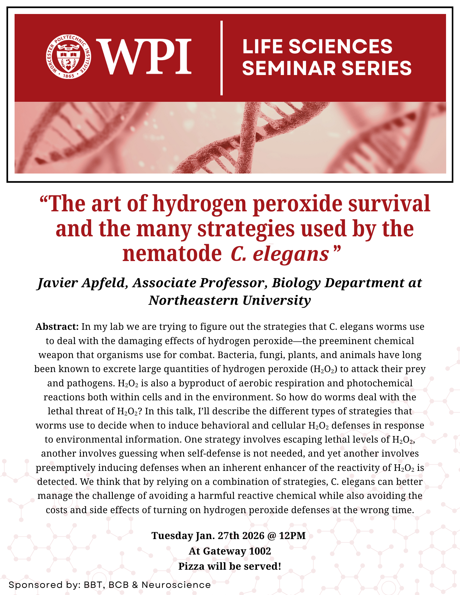 Life Sciences Seminar Series External Speaker