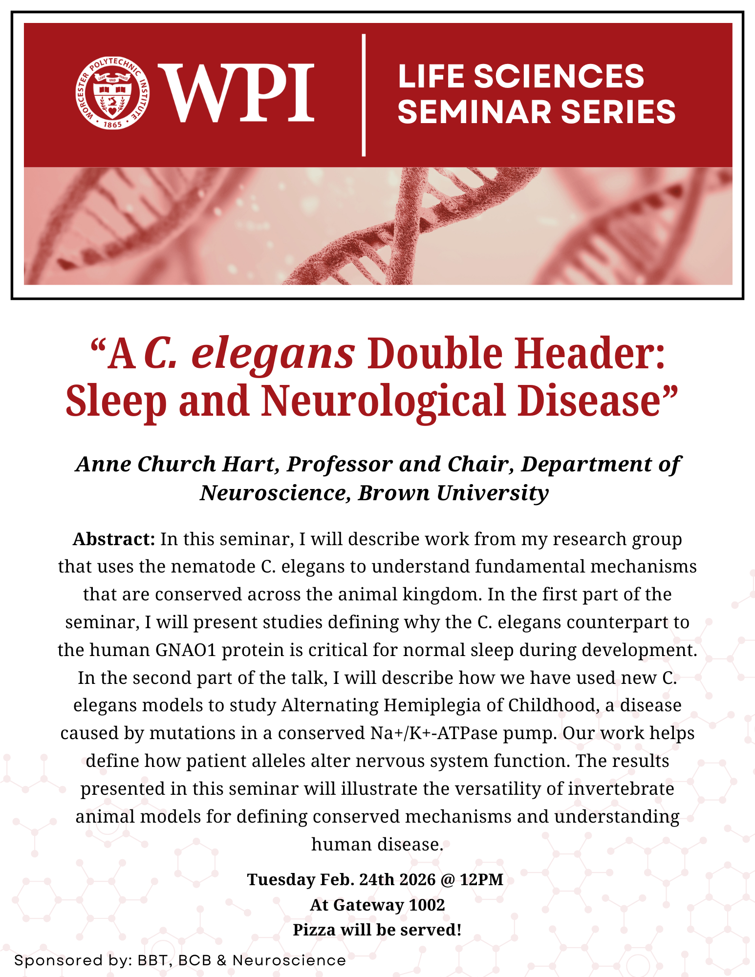 Life Sciences Seminar Series External Speaker